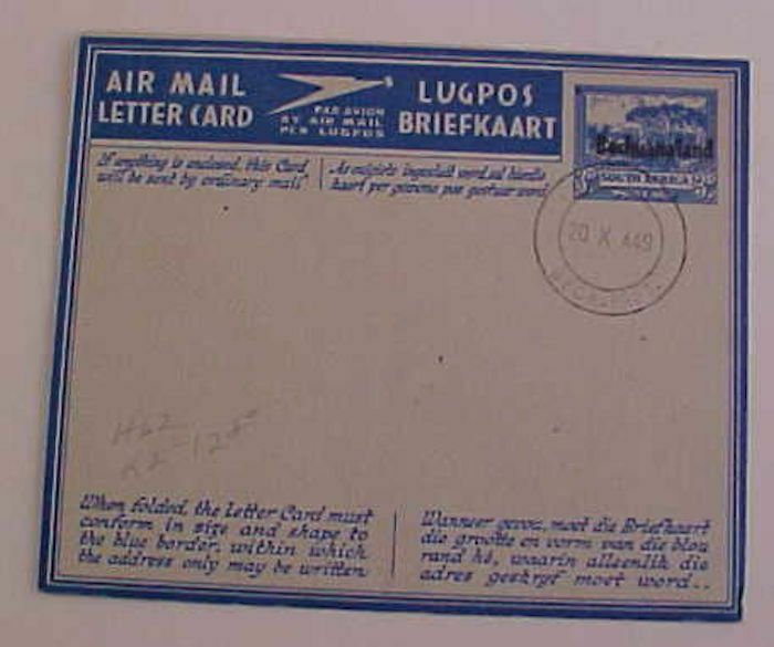 BECHUANALAND  AIR LETTER OCT 1949