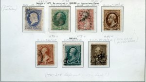 US Scott 205-211 used on Album Page  See Scan $158.00