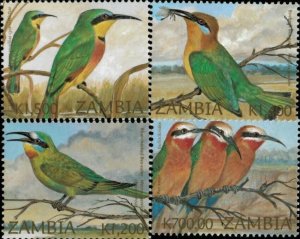 Zambia 2002 - Birds Definitive - Set of 4v - Scott 985-88 - MNH