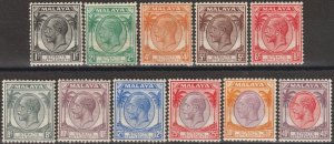 EDSROOM-18303 Straits Settlements 217-229 H 1936-7 Short Set George V CV$20.85
