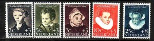 Netherlands-Sc#B301-5- id7-unused NH semi-postal set-Children's portrait...