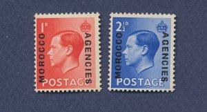 GREAT BRITAIN offices in MOROCCO  - Sc 244, 245 - unused hinged - 1936 --b