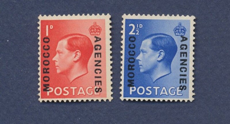 GREAT BRITAIN offices in MOROCCO  - Sc 244, 245 - unused hinged - 1936 --b