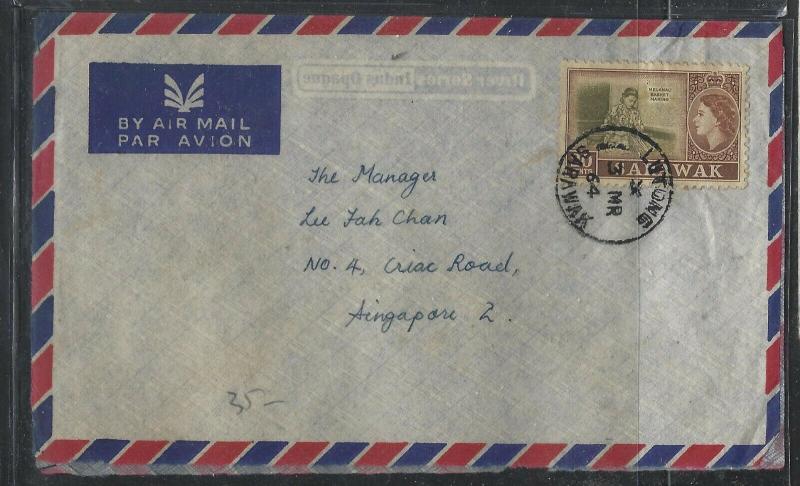 SARAWAK COVER (P0804B)   1964  QEII 20C LUTONG TO SINGAPORE  