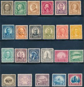 #551-573 COMPLETE SET VF // XF OG NH EXCEPT 8¢ & $2.00 CV $978.00 HV4035