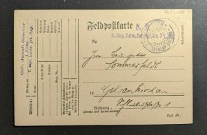 1917 WWI Germany Feldpost Postcard Cover