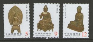 Taiwan 2001 Sc 3358-3360 Ancient Buddhist  set MNH