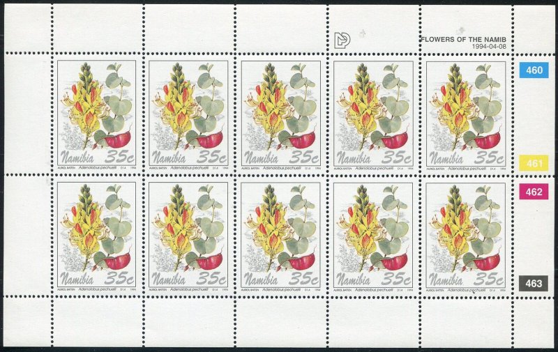 Namibia 762-765 sheets, MNH. Michel 772-775 klb. Flowers 1994.
