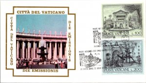 Vatican FDC 1975 - Europe's Annual Report on Arch. - Z-Grill Cachet - F30768