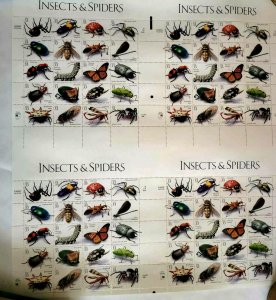 Scott #3351 Insects and Spiders UNCUT Sheet of Stamps (80 stamps) MNH
