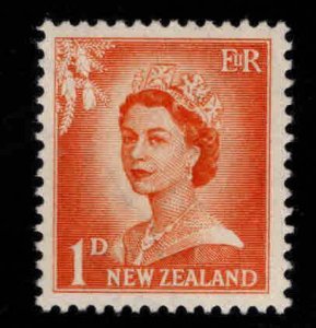 New Zealand Scott 306 MNH** Redrawn QE2 stamp larger numerals 1956