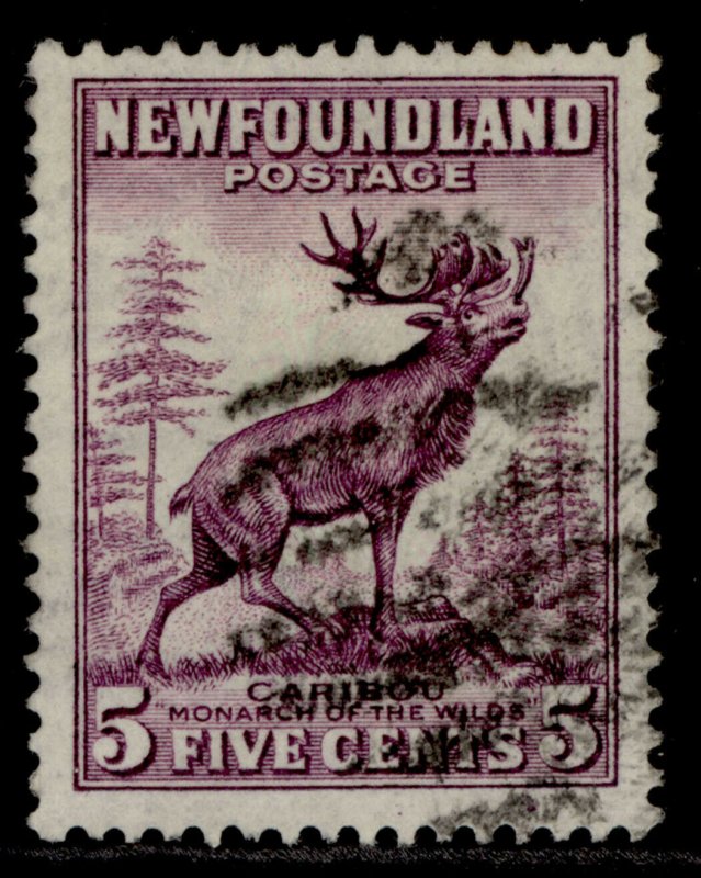 CANADA - Newfoundland GV SG213, 5c maroon, FINE USED.