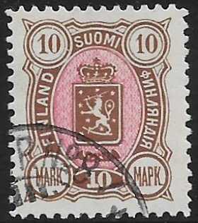 Finland 45  1890  10 mark  VF Used