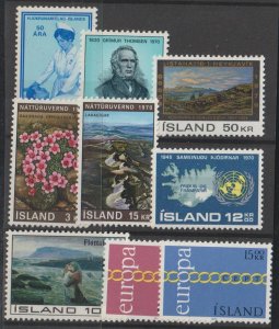 Iceland SC 422-4, 425-6, 427-8, 429-30 Mint, Never Hinged