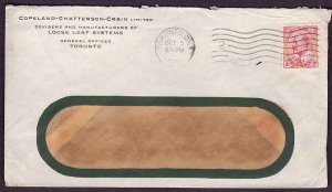 Canada-cover  #10127 - 2c Edward on early use of window envelope - York Cnty - T