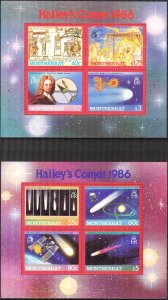 Montserrat 1986 Space Halley's Comet 2 S/S MNH