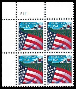 PCBstamps   US #3448 PB $1.36(4x(34c))Flag over Farm, perf. 11.25, MNH, (PB-1a)