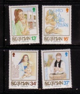 Isle of Man Sc 408-411 1989 Christmas stamp set  mint NH