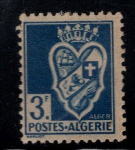 ALGERIA Scott 144 MH* Coat of Arms stamp with engravers name at left.