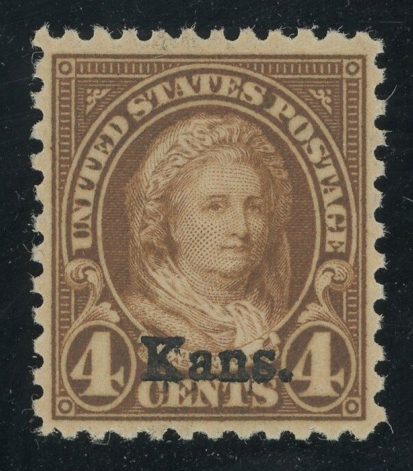 USA 662 - 4 cent Kans Overprint - VF/XF Mint never hinged