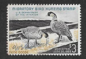 RW31 Used, Federal Duck Stamp, scv: $12.50 FREE INSURED SHIPPING30