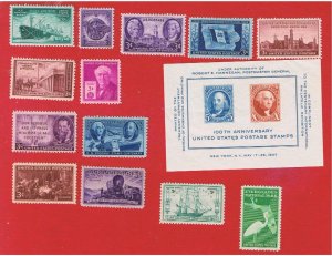 #939-952   M VFLH OG  1946-47 Commemoratives complete w/SS  Free S/H 