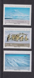San Marino  #1768-1770  MNH 2008 international polar year
