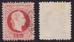 Austria - 1874 - Scott #36c - used - Franz Josef - perf 12