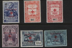 PORTUGAL,   1S24-1S29  MINT HINGED SET