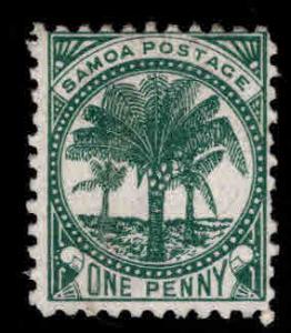 Samoa Scott 11c green colored stamp wmk 62 7mm space 1891 MH*
