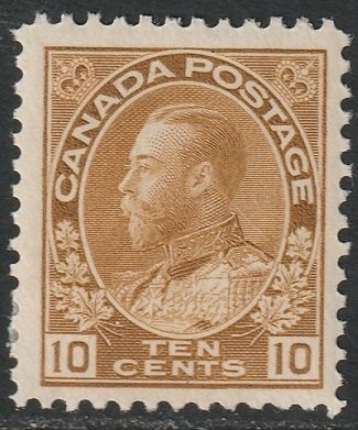 Canada 1925 Sc 118b MLH* yellow brown