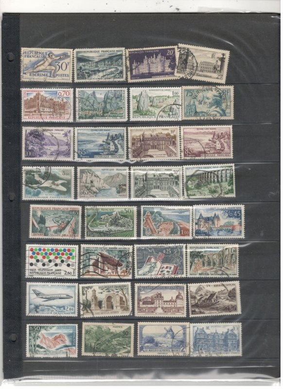 FRANCE COLLECTION ON STOCK SHEET MINT/USED