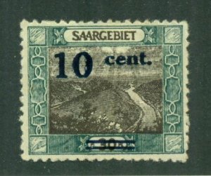 Saar 1921 #87 MH SCV (2024) = $0.40