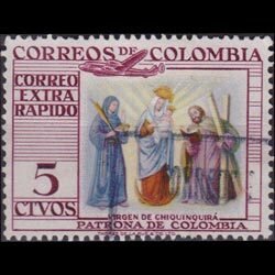 COLOMBIA 1957 - Scott# C291 Chiquinquira Virgin Set of 1 Used