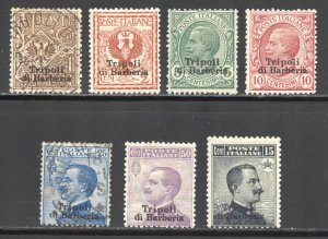 Italy Offices in Africa (Tripoli) Scott 2-6,8-9 Used/Unused H/HR - 1909 O/Ps