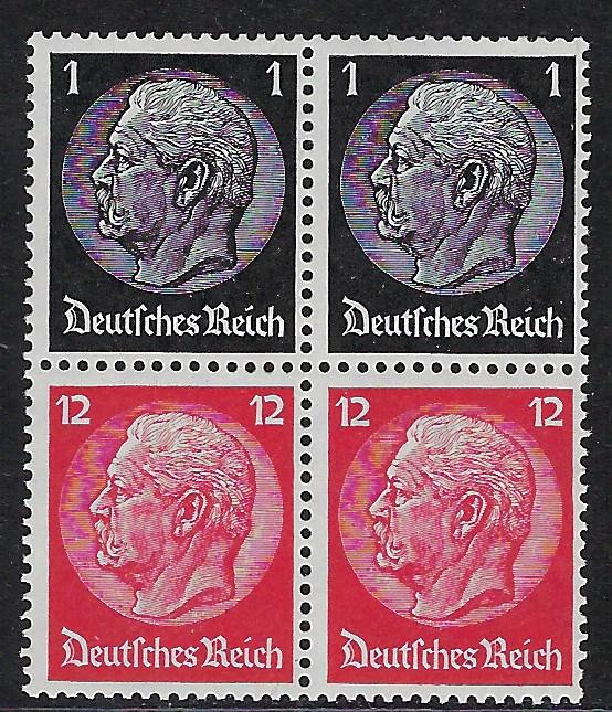 Germany Scott # 415 (2), 422 (2), mint nh, se-tenant, 2x Mi # S147