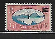 GUADELOUPE, 163, MINT HINGED, SAINTS ROADSTEAD, SURCHARGED