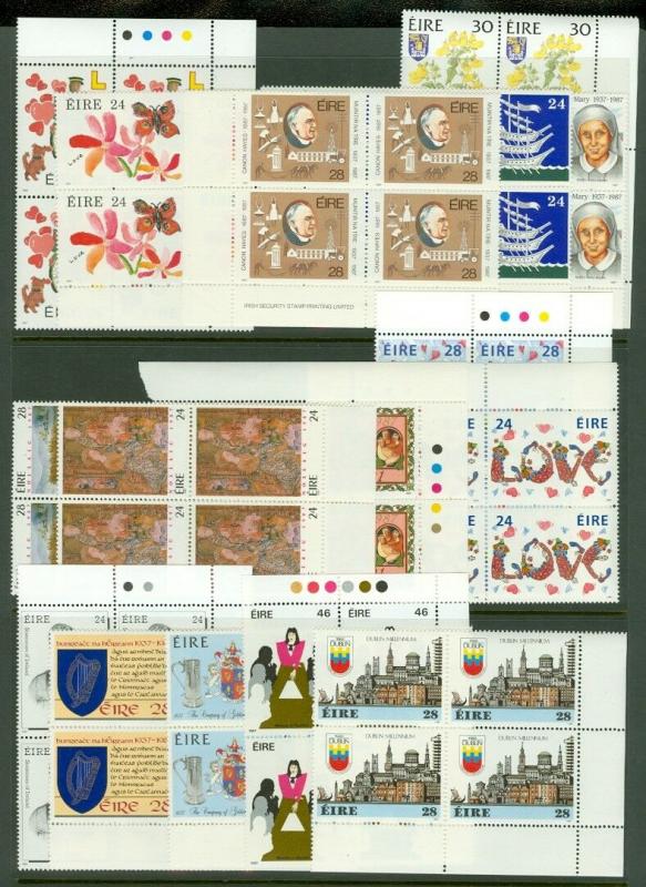 EDW1949SELL : IRELAND Beautiful collection of ALL DIFF VFMNH Blks of 4 Cat $1835