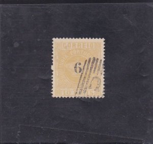 PORTUGUESE INDIA  CROWN SURCHARGED  6 / 10R. Perf. 13,5   AF # 76
