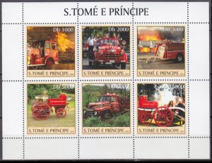 2003 Sao Tome and Principe 2271-76KL Cars / historic fire engines 11,00 €