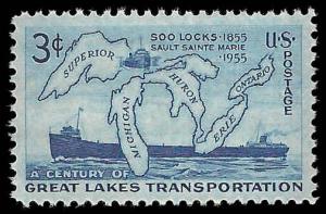 # 1069 MINT NEVER HINGED SOO LOCKS     XF+