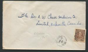 NEW BRUNSWICK SPLIT RING TOWN CANCEL COVER BOSSE