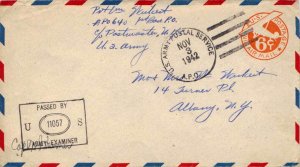 United States A.P.O.'s 6c Monoplane Air Envelope 1942 U.S. Army Postal Servic...