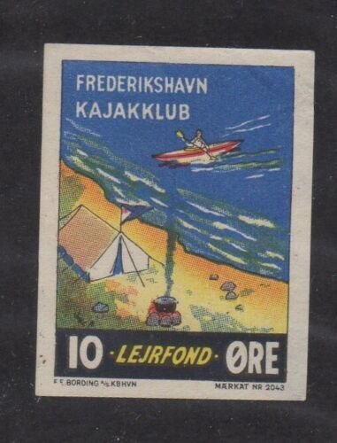 Denmark - City of Friedrichshavn Kayak Club Advertising Stamp - NG 