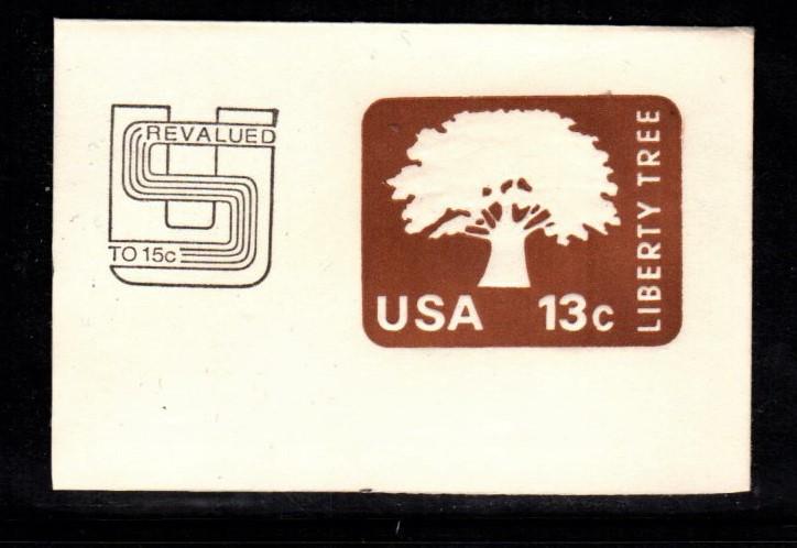 #U588 Liberty Tree Surcharged Cut Square FC - Mint