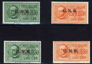 Italy #Sass.19-20/II Cat€500, 1932-44 Socialist Republic, G.N.R. overprints...