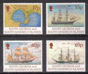 SOUTH GEORGIA 1994 Larsen' Voyage Anniversary; Scott 194-97, SG 251-54; MNH