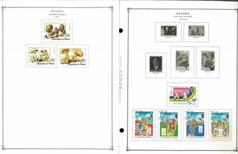 Guinea (ex-French) 1959-1982, M & CTO Hinged on Scott Int.Pages thru 1999