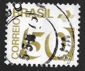 Brazil #1255 50c Numeral & Post Office Emblem