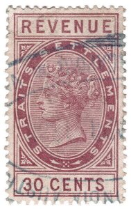 (I.B) Malaya (Straits Settlements) Revenue : Duty Stamp 30c